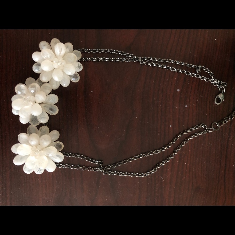 Flower statement necklace